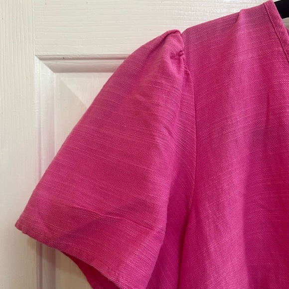 New! Isabel Maternity Pink Dress w/pockets - Picture 3 of 6